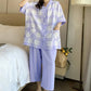 Plaid Cotton Gauze Button-Front Pajama Set - image 8