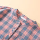 Plaid Cotton Gauze Nightgown with 3-Button - image 1