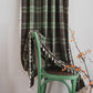 Vintage Style Green Plaid Tassel Curtain - image 5