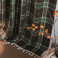 Vintage Style Green Plaid Tassel Curtain - image 7