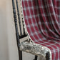 Vintage Style Burgundy Plaid Tassel Curtain - image 8