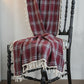 Vintage Style Burgundy Plaid Tassel Curtain - image 6