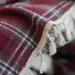Vintage Style Burgundy Plaid Tassel Curtain - image 12