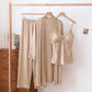 Elegant Silky Lace Trim Loungewear Set(3PCS) - Champagne - XL - image 9