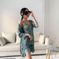 Leopard Lace Trim Cami Shorts Robe Set - image 4