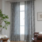 Vintage Style Water Drop Pattern Curtain - Grey - Grommet - 52" x 118" - image 5