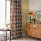 Colorful Houndstooth Jacquard Curtain with Tassel - image 1