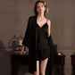 Solid Color Silky Cami Pajama Set(3PCS) - image 9