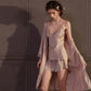 Solid Color Silky Cami Pajama Set(3PCS) - image 2