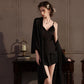 Solid Color Silky Cami Pajama Set(3PCS) - image 10