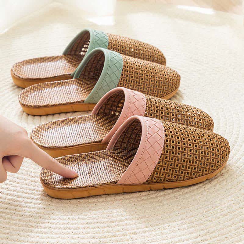 Ownkoti Natural Rattan Anti-Slip Indoor Slippers  - image 2
