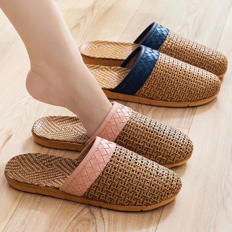 Ownkoti Natural Rattan Anti-Slip Indoor Slippers  - image 1
