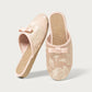 Ownkoti Embroidery Linen Slippers with Closed Toe - Pink - XL - image 10