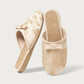Ownkoti Embroidery Linen Slippers with Closed Toe - Beige - XL - image 9