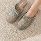 Ownkoti Embroidery Linen Slippers with Closed Toe - image 4