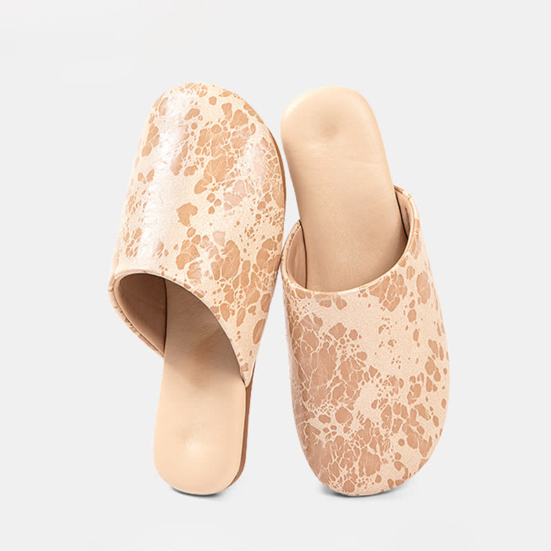 Vintage Marble Pattern Indoor Slippers - Beige - 2XL - image 5