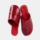 Vintage Marble Pattern Indoor Slippers - Red - 2XL - image 7