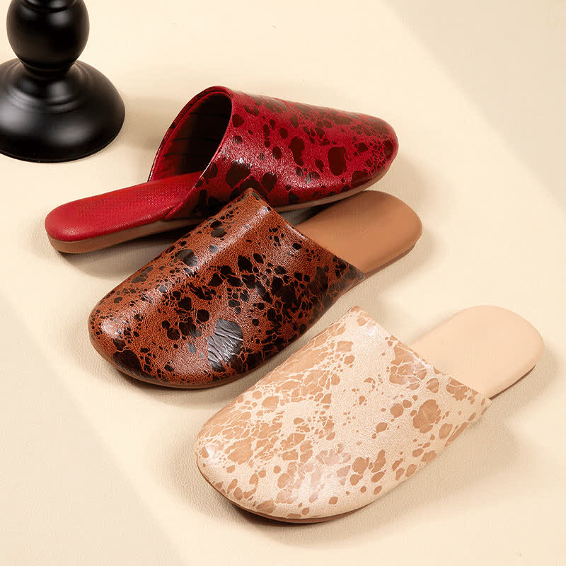 Vintage Marble Pattern Indoor Slippers - image 0