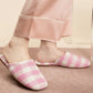 Chic Plaid Cotton-Linen Anti-Slip Slippers - image 2