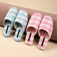 Chic Plaid Cotton-Linen Anti-Slip Slippers - image 0