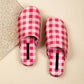 Breathable Satin-Touch Plaid House Shoes - image 7