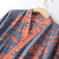 Unisex Mountain & Tree Cotton Gauze Kimono Robe - image 4