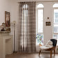 Country Style Grid Curtain with Tassels - Coffee - 55" x 118" - image 33