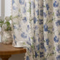 Blue Floral Print Curtain With Tassel - image 3