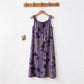 Purple Floral Print Sleeveless Nightgown - image 1