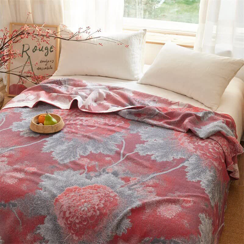Rustic Floral Reversible Cotton Gauze Blanket - image 3