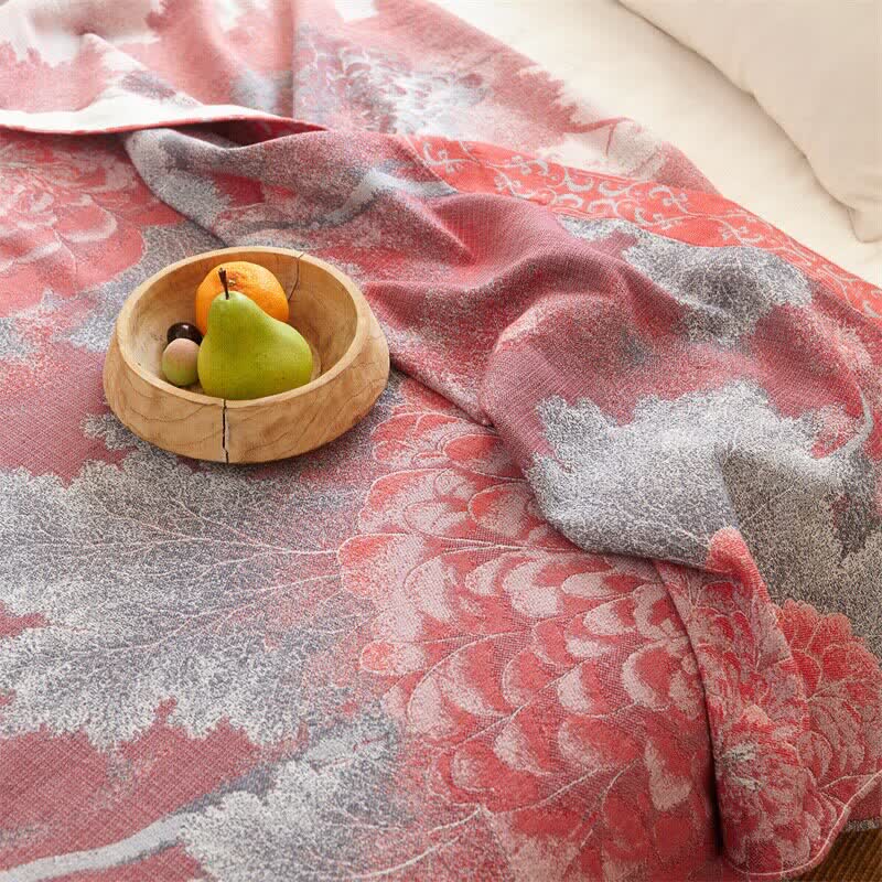 Rustic Floral Reversible Cotton Gauze Blanket - image 5