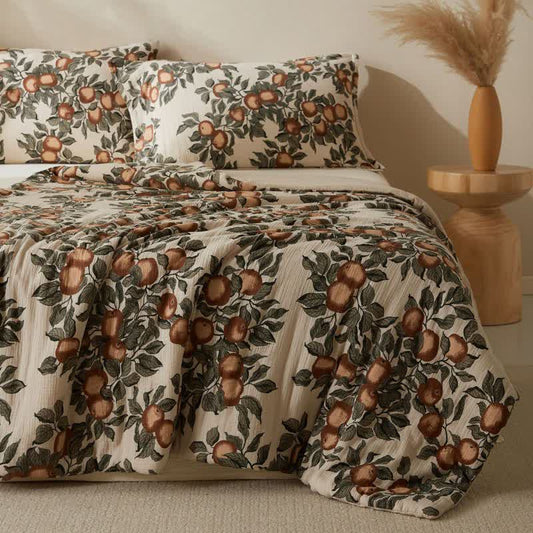 Harvest Fruit Cotton Double Gauze Quilt - 2PCS Pillowcases - 19" x 29" - image 0