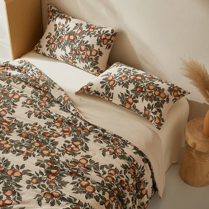 Harvest Fruit Cotton Double Gauze Quilt - image 4