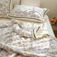 Blue Leaf Ruffled Cotton Gauze Quilt - image 7