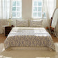 Blue Leaf Ruffled Cotton Gauze Quilt - image 1