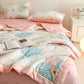 Line Art Floral Print Cotton Quilt - image 5