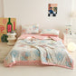 Line Art Floral Print Cotton Quilt - image 2
