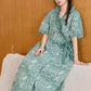 Vintage Green Ruffled Side-tie Nightgown - image 5