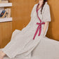 Polka Dot Striped Ruffled Side-tie Nightgown - image 5