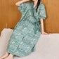 Vintage Green Ruffled Side-tie Nightgown - image 6