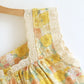 Yellow Floral Lace Trim Cotton Nightgown - image 4