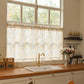 Floral Semi-Sheer Kitchen Half Curtain - image 1