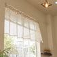 Floral Semi-Sheer Kitchen Half Curtain - image 4