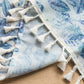 Botanical Linen Kitchen Curtain with Tassels - image 7