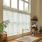 Botanical Leaf Semi-Sheer Short Drapes - image 2