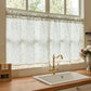 Botanical Leaf Semi-Sheer Short Drapes - image 1