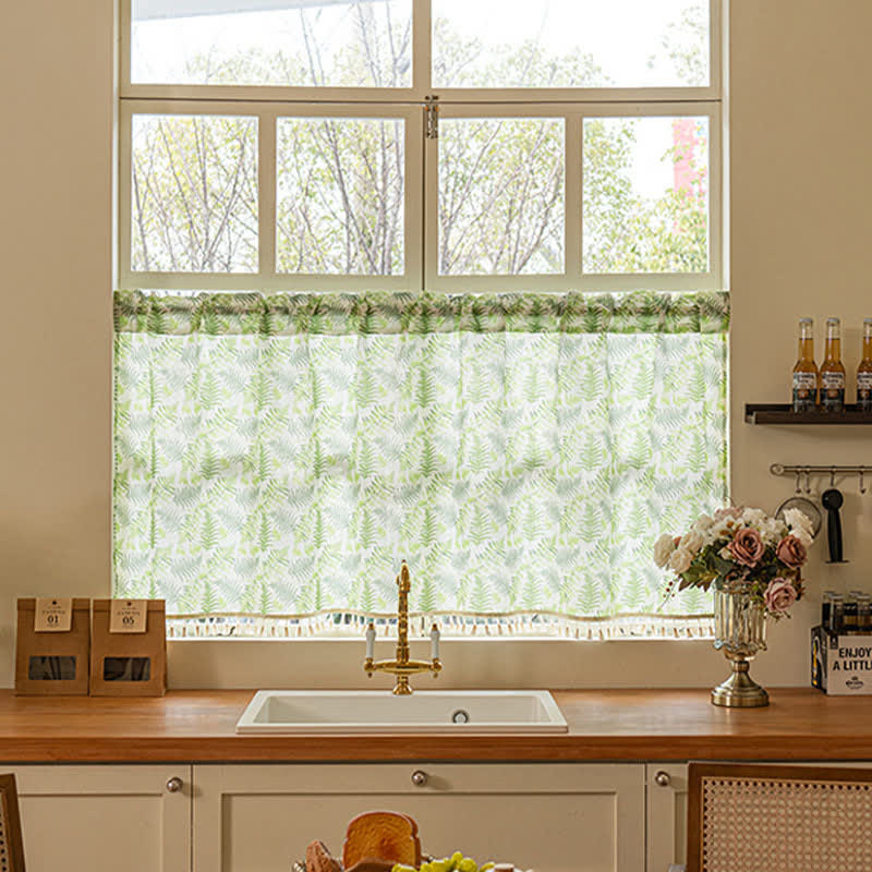 Scandinavian Style Fern Kitchen Curtain - image 3