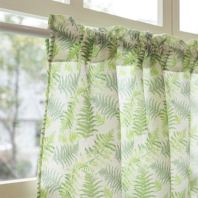Scandinavian Style Fern Kitchen Curtain - image 4