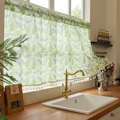 Scandinavian Style Fern Kitchen Curtain - 52"W x 96"L - image 0