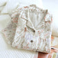 Muted Floral Cotton Gauze Pajama Set - image 1